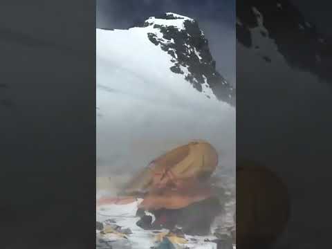Shocking Footage Shows Trash and Abandoned Tents at Mount Everest Camp #shorts