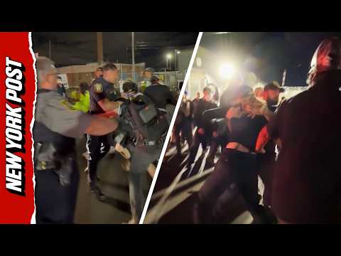 Unhinged Anti-ICE Protesters Pushed to the Ground and Arrested After Refusing To Move