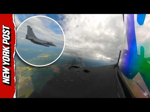 Tense Moments as French Military Rafale Jet Scrambles to Intercept a Drone