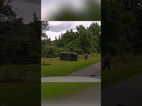 Horrifying moment car flips off road, flinging 4-month-old from vehicle in high-speed chase #shorts