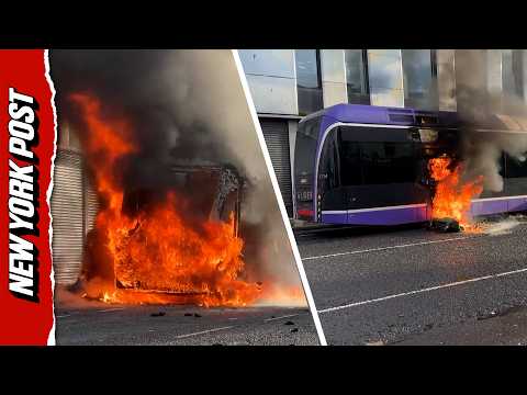 Bus TORCHED as Anti-Immigration Protests Erupt In Belfast, Northern Ireland
