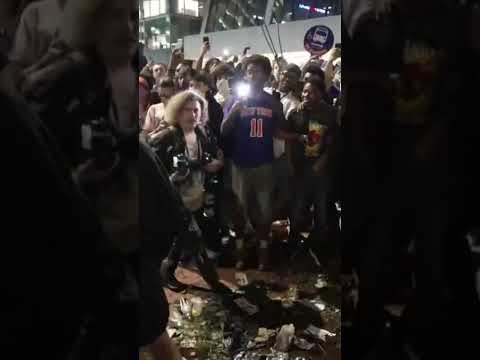 Bryant Park Chaos: Knicks Fans Brawl Outside Watch Party Over Game 3 Loss #shorts