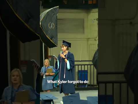 Controversial Valedictorian’s graduation speech sparks controversy as heckler is cut off #shorts