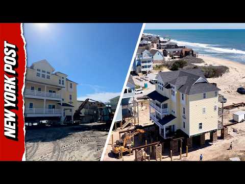 Watch Entire Beachfront Home Get Hauled Away From Rising Shoreline