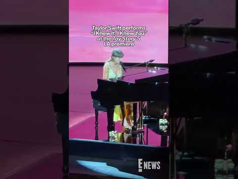 Taylor Swift performs her song “I Knew It, I Knew You” after the LA premiere of “Toy Story 5.”