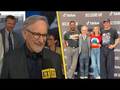 Steven Spielberg Reacts to Disclosure Day Cast SURPRISING Him With Shirts of His Movies (Exclusive)