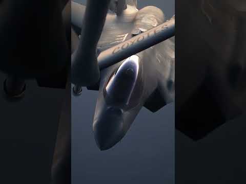Watch: F-35 Stealth Fighters Refuel Mid-Air While Patrolling Middle East #shorts