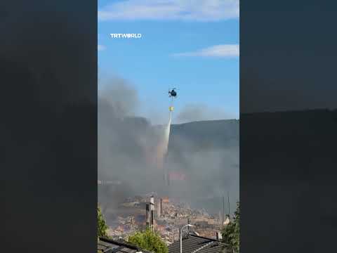 Massive fire destroys over 100 homes in Norway
