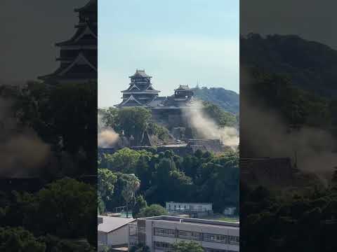 Earthquake Causes Huge Dust Clouds to Rise From Beneath Japan’s Kumamoto Castle #shorts