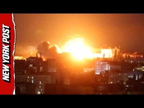 Russian Strikes Light Up Kyiv Sky in Overnight Barrage
