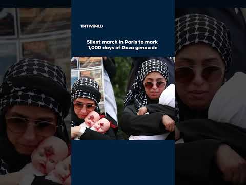 Silent march in Paris to mark 1,000 days of Gaza genocide