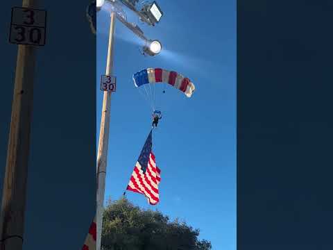Insane Moment Flag-Waving Glider Suddenly Crash Lands into Cali Rodeo #shortsbeta