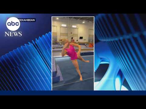 Pro gymnast goes viral showing off the ‘Toy Story’ challenge