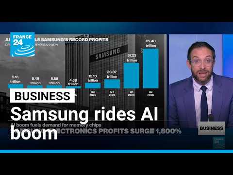 Samsung Electronics profits surge 1,800% annually amid artificial intelligence spending boom
