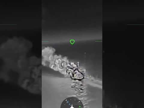 New Drone Footage Shows Strikes on Russian ‘Shadow Fleet’ #shorts