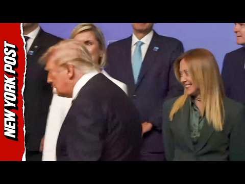 Trump and Meloni Appear to Ignore Each Other While Posing for NATO Group Photo