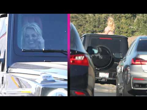 Britney Spears HANGS OUT of Sunroof on LA Freeway