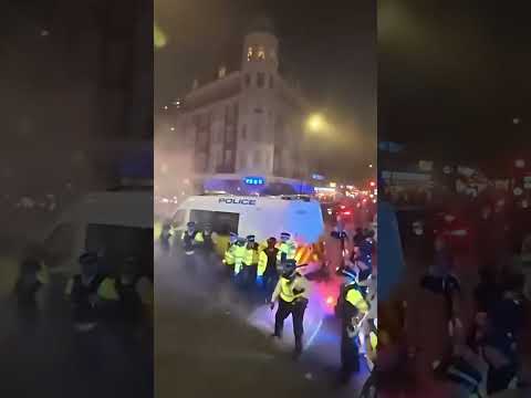Cop Hospitalized After World Cup Celebrations Turn VIOLENT in London #shorts