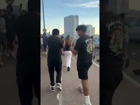 Shocked London Locals Run From Bridge as Railway Fire Explodes #shorts