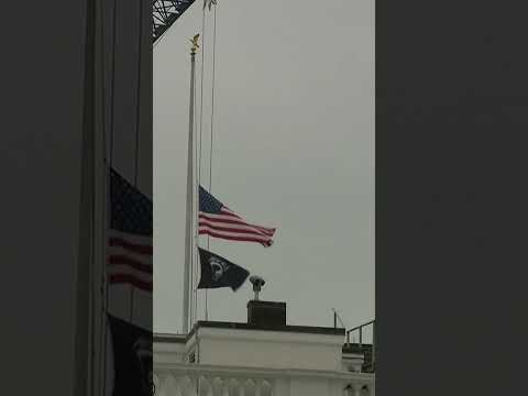 White House Pays Tribute to Lindsey Graham With Half-Mast Flags #shorts
