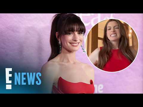 Anne Hathaway Hilariously Reacts After She Wore Jumpsuit Backwards | E! News