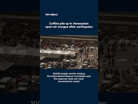 Coffins pile up in Venezuelan morgue after earthquake