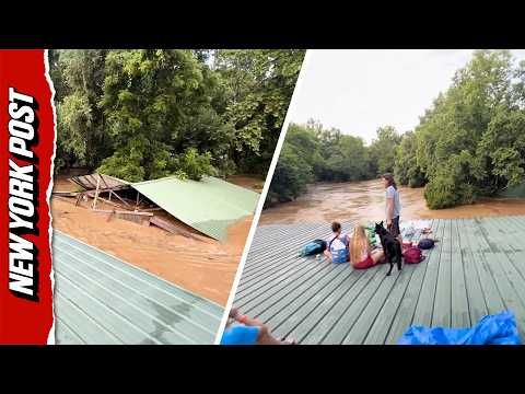 Chilling Cries of “Help Us!” Heard as Building Swept Away by Flood