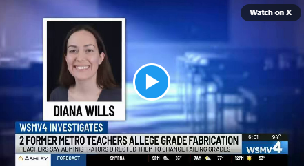 ANOTHER teacher says she was ordered to FABRICATE grades to give a passing grade to failing students