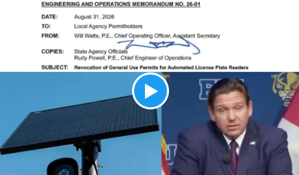 Florida Nukes Flock Cameras: JUST IN: Gov. Ron DeSantis’ FDOT is hereby TAKING DOWN Flock cameras statewide over privacy concerns in state rights-of-way