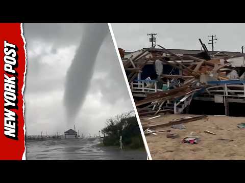 Insane Footage Shows Moment Tornado Rips Through Long Island Beach Club Leaving it in Ruins