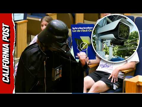 Darth Vader Crashes San Diego City Council Meeting Praising Flock Cameras