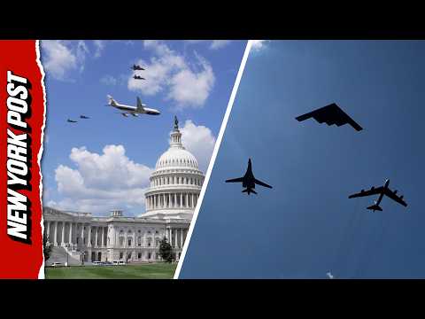 New Video Angles Show Historic Military Flyover During Freedom 250 Grand Prix in DC