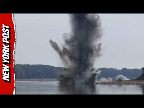 Moment Controlled Explosion Redirects Danube Water Toward Nuclear Facility