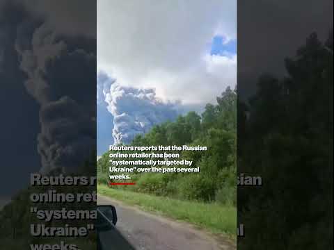 Ukraine Strikes Russian Wildberries Facility, Sending TOWERING Smoke Clouds into Sky #shorts