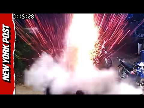 Moment Hot Pot Explodes At Dinner Table, Sending Boiling Broth And Glowing Coals Flying