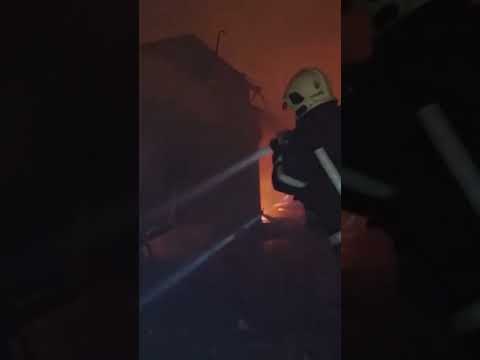 Kyiv Car Garage Compound Damaged by Overnight Russian Missile Strikes #shorts