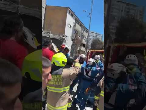 Woman rescued from rubble after Colombia earthquake #shorts