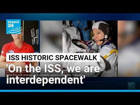 ISS: Sophie Adenot and Anil Menon conduct spacewalk to replace space-to-ground antenna • FRANCE 24