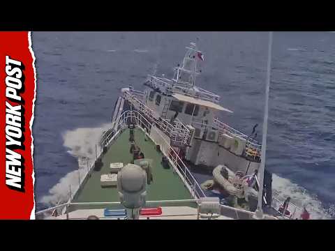 China Coast Guard RAMS Philippines Ship in Disputed Waters During Fuel Delivery
