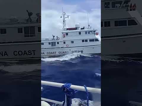 China Coast Guard RAMS Philippines Ship in Disputed Waters During Fuel Delivery #shorts