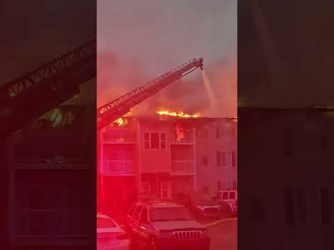 Lightning strike sparks devastating apartment blaze #shorts