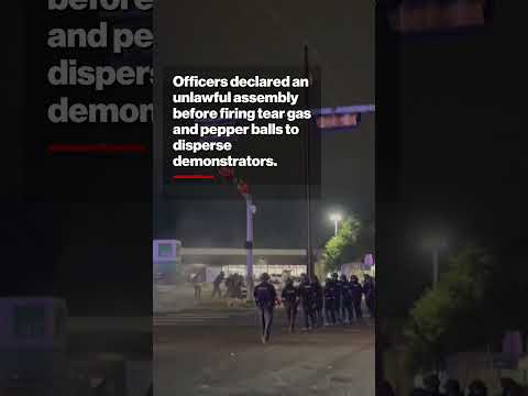 Tear Gas And Pepper Balls Fired At Austin Protesters Following ICE Shooting #shorts