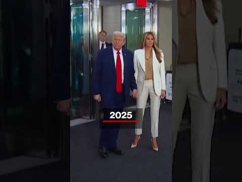 Trump Arrives at UN with Melania For Speech as Infamous Escalator Works This Time #shorts