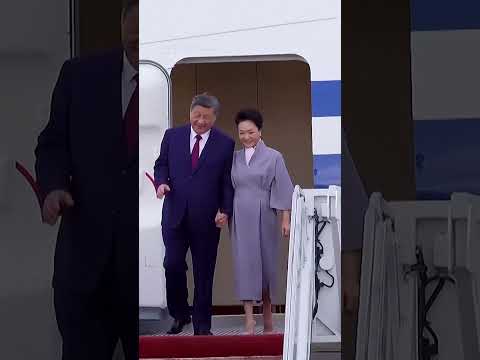 Chinese President Xi’s gigantic plane touches down in DC for state visit with Trump #shorts