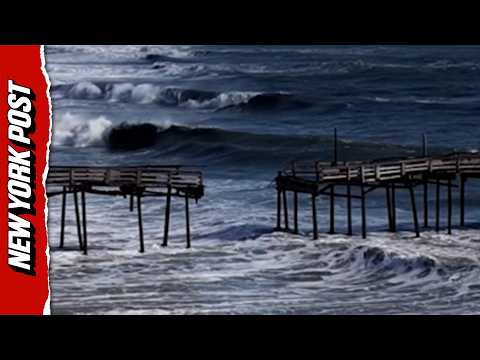 Devastating Nor’easter Waves Tear North Carolina Fishing Pier Apart