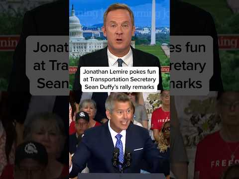 Jonathan Lemire pokes fun at Transportation Secretary Sean Duffy’s rally remarks