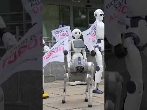 Humanoid Robots Go on ‘STRIKE’ in Push for AI Regulation #shorts