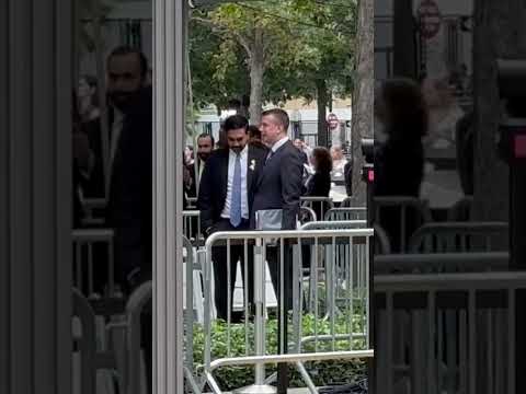 Mayor Mamdani arrives at the World Trade Center ahead of memorial #shorts