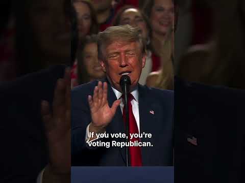 Trump Leads Arena in Voting Pledge, Warns Non-Voters: ‘You Go to Hell’ #shorts
