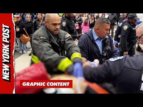 Medics Desperately Try To Revive Man Shot in The Chest in NYC Subway